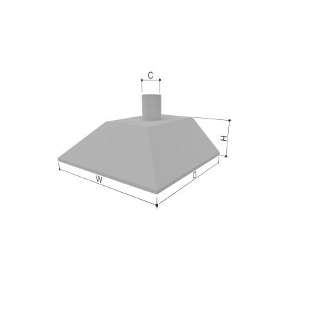 Elszívó ernyő, falra szerelhető festett (RAL)