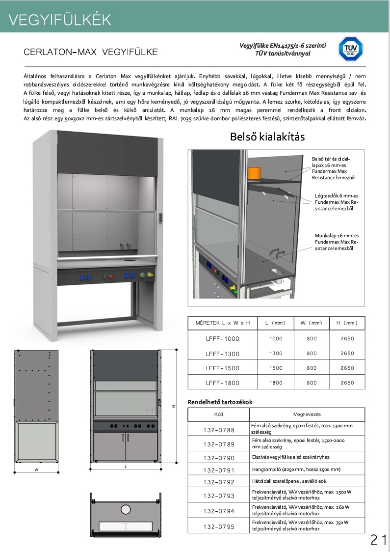 Részletes műszaki paraméterek